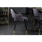 Stílusos étkezőszék Laney szürke bársony 