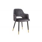 Stílusos étkezőszék Laney szürke bársony 