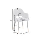 Stílusos étkezőszék Laney világos szürke 