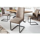 Szánkótalpas szék Nathalie antik taupe - fekete 