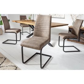 Szánkótalpas szék Nathalie antik taupe - fekete 