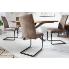 Szánkótalpas szék Nathalie antik taupe - fekete 