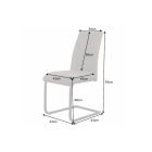 Szánkótalpas szék Nathalie antik taupe - fekete 