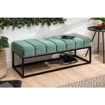 Stílusos ülőpad Halle 110 cm bársony - mentol zöld 