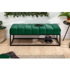 Stílusos ülőpad Halle 108 cm bársony - smaragdzöld 