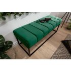 Stílusos ülőpad Halle 108 cm bársony - smaragdzöld 