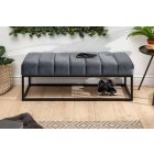 Stílusos ülőpad Halle 108 cm bársony - ezüstszürke