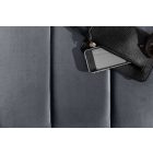 Stílusos ülőpad Halle 108 cm bársony - ezüstszürke