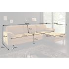 Sarok ülőgarnitúra Adan II 260 cm mustársárga bársony