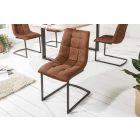 Szánkótalpas szék Gunner barna 