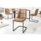 Szánkótalpas szék Gunner szürkésbarna taupe