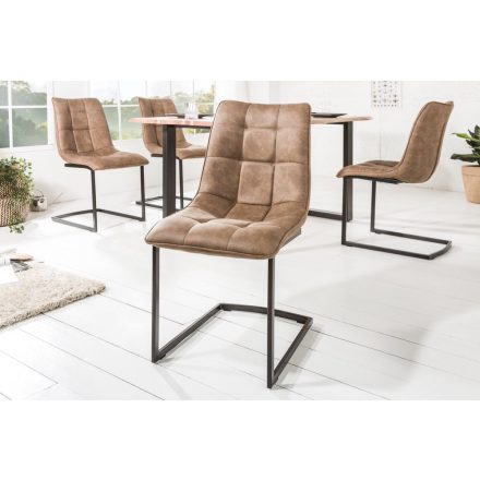 Szánkótalpas szék Gunner szürkésbarna taupe