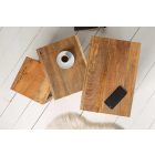 Oldalsó asztal szett Timber mangófa natúr - 3 db 