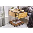 Stílusos éjjeliszekrény Shayla 40 cm vad tölgy 