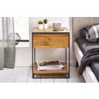 Stílusos éjjeliszekrény Shayla 40 cm vad tölgy 