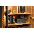 Magas komód Cullen 70 cm fekete mangó