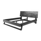 Luxus franciaágy Shayla 180 x 200 cm fekete mangófa