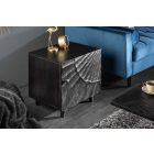 Stílusos éjjeliszekrény Shayla 50 cm fekete mangófa