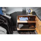 Stílusos éjjeliszekrény Shayla 50 cm fekete mangófa