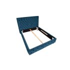 Stílusos francia ágy Laney 160x200 cm sötétkék bársony