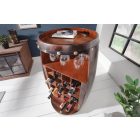 Borospalacktartó vitrin Winebar 97 cm barna fenyő 