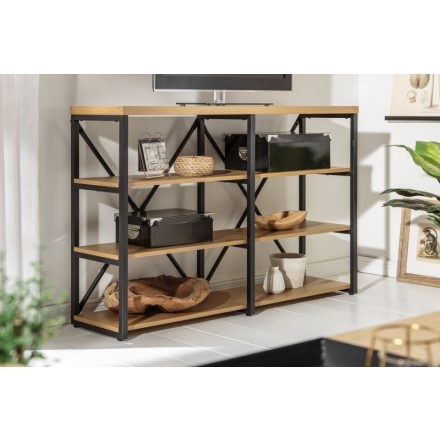 Könyvtartó polc Kiana 110 cm tölgy minta 