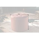 Design puff Rococo 50 cm rózsaszín