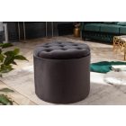 Design puff Rococo 50 cm fekete