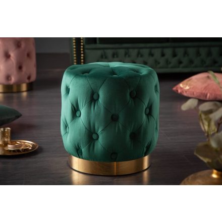 Design puff Rococo 37 cm sötétzöld