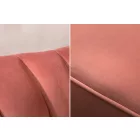 Design ülőgarnitúra Adalia 220 cm rózsaszín bársony