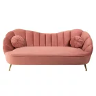 Design ülőgarnitúra Adalia 220 cm rózsaszín bársony