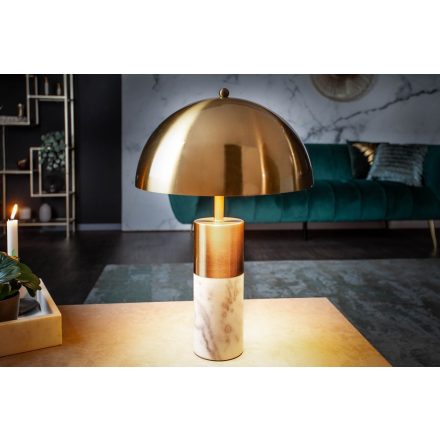 Design asztali lámpa Aamira 52 cm fehér márvány-arany 