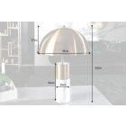 Design asztali lámpa Aamira 52 cm fehér márvány-arany 