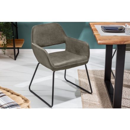Design szék Derrick 77 cm antik szürke