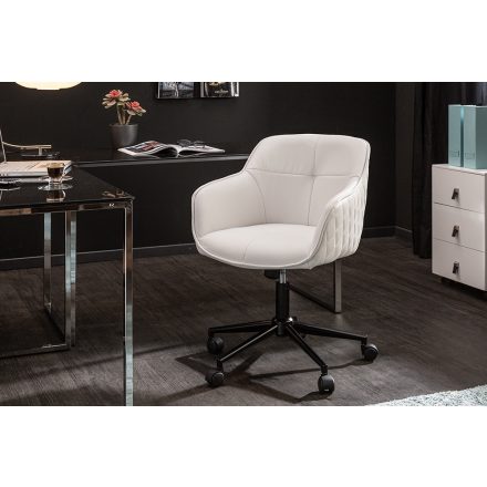 Design irodai szék Natasha fehér műbőr