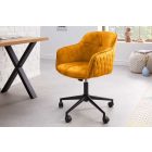 Design irodai szék Natasha mustársárga bársony