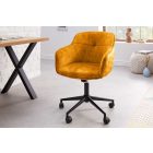 Design irodai szék Natasha mustársárga bársony