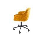 Design irodai szék Natasha mustársárga bársony