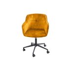 Design irodai szék Natasha mustársárga bársony