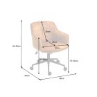 Design irodai szék Natasha mustársárga bársony