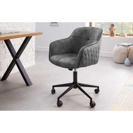 Design irodai szék Natasha sötétszürke bársony 