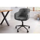 Design irodai szék Natasha sötétszürke bársony 