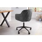 Design irodai szék Natasha sötétszürke bársony 