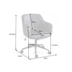 Design irodai szék Natasha sötétszürke bársony 