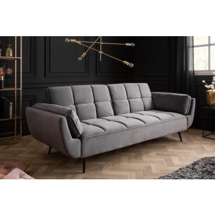  Nyitható kanapé Bailey 213 cm szürke bársony