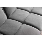  Nyitható kanapé Bailey 213 cm szürke bársony