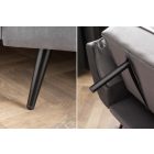  Nyitható kanapé Bailey 213 cm szürke bársony