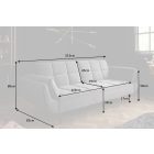  Nyitható kanapé Bailey 213 cm szürke bársony