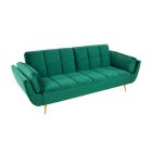  Nyitható kanapé Bailey 213 cm smaragdzöld bársony