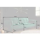  Nyitható kanapé Bailey 213 cm smaragdzöld bársony